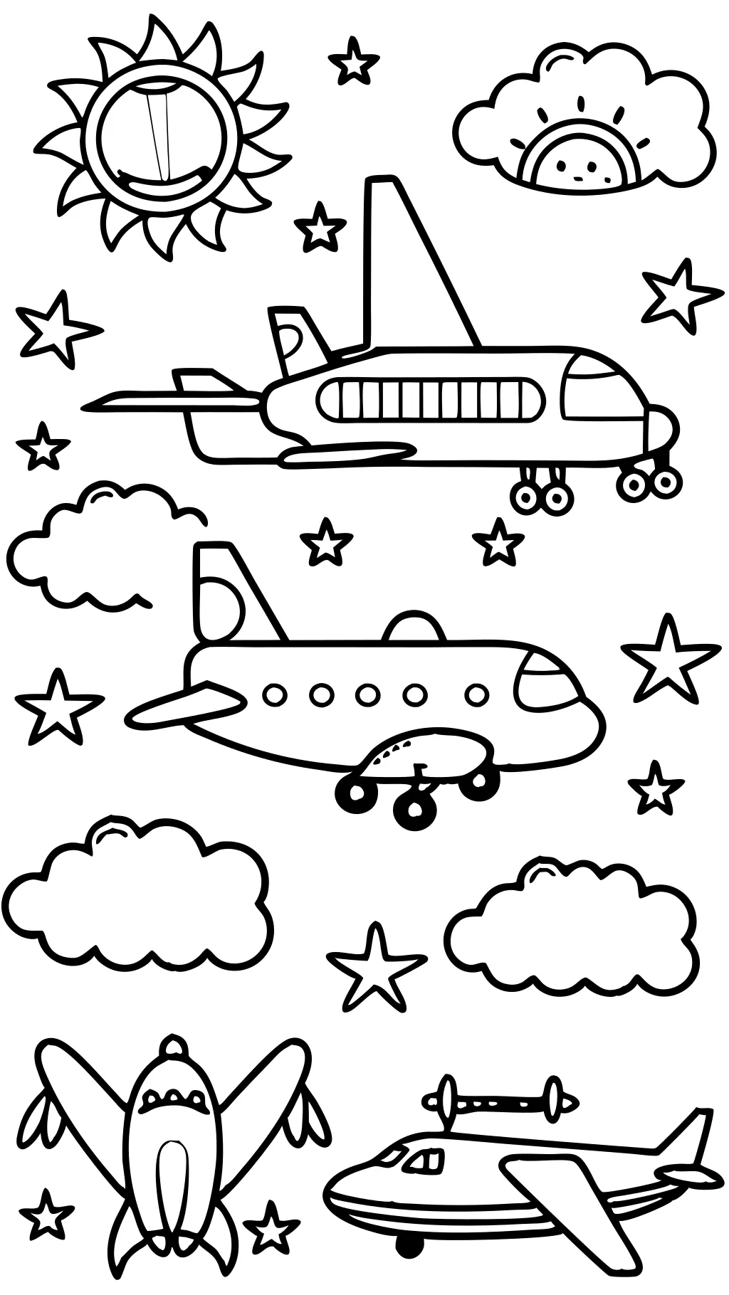 coloring airplane pages